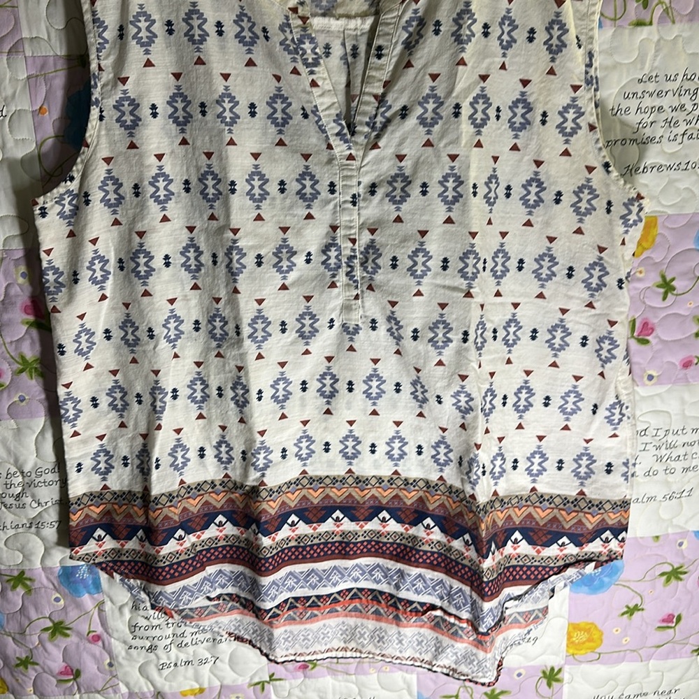 Natural Reflections Aztec Patterned Sleeveless To… - image 5